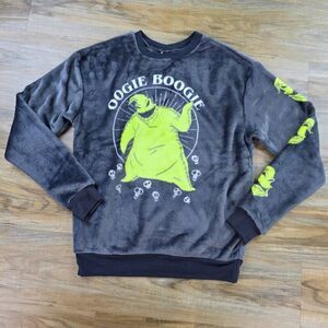 ☔️🔸️NWT Nightmare Before Christmas Gray Plush Oogie Boogie Sweater Small